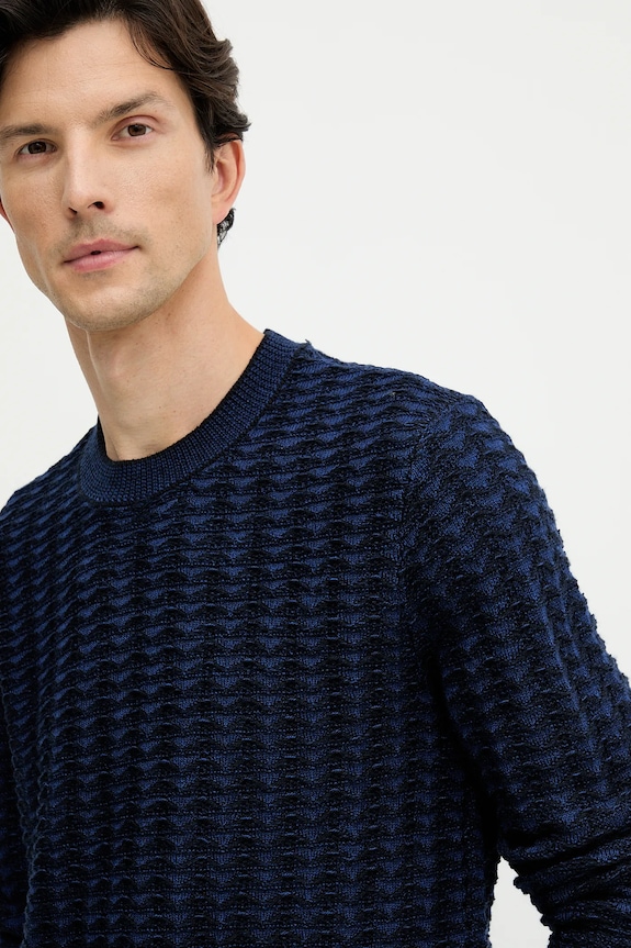 Armani Exchange sweter z dodatkiem wełny granatowy XM001321.AF11965