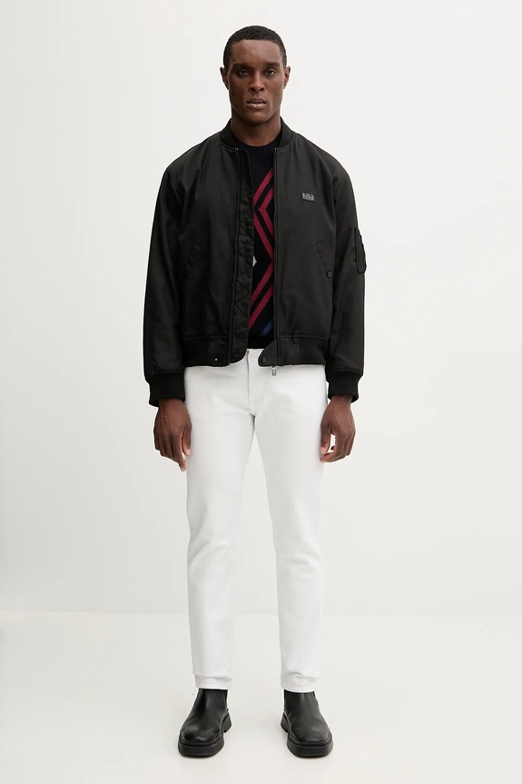 Pulover z dodatkom volne Armani Exchange XM001323.AF13776 mornarsko modra AW25