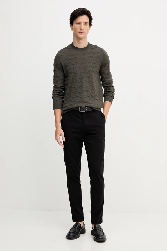 Armani Exchange pulover din amestec de lână XM001560.AF11982 verde AW25