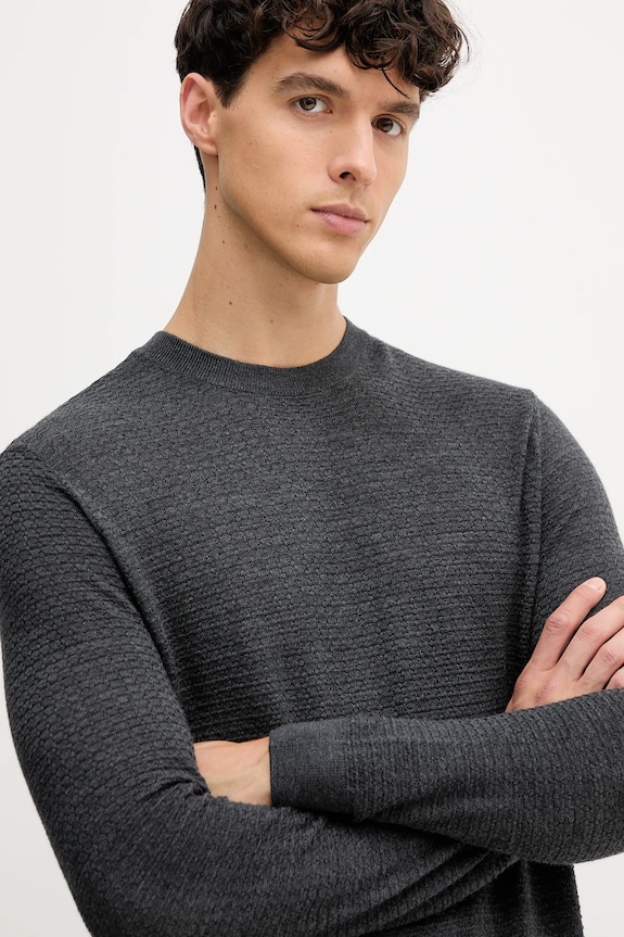 Vlnený sveter Emporio Armani sivá EM002196.AF13851