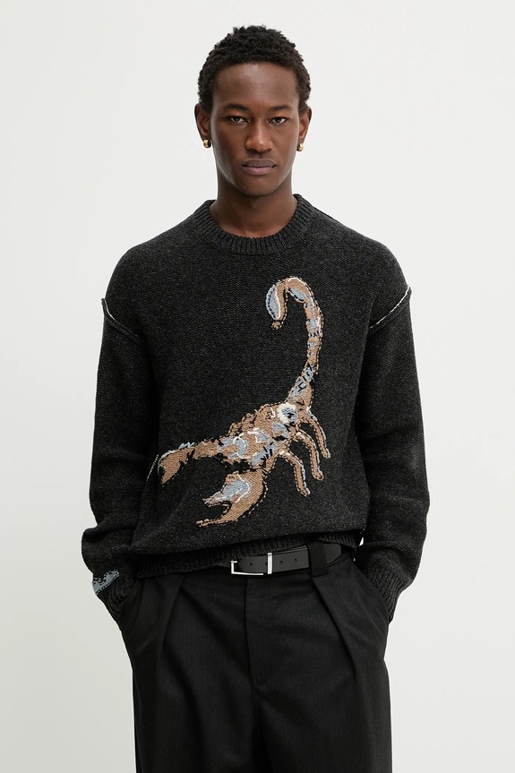 Vlnený sveter ZADIG&VOLTAIRE vlna sivá KMSW01781