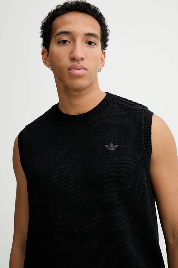 Безрукавка adidas Originals P Ess Knit Vest чёрный JY2651