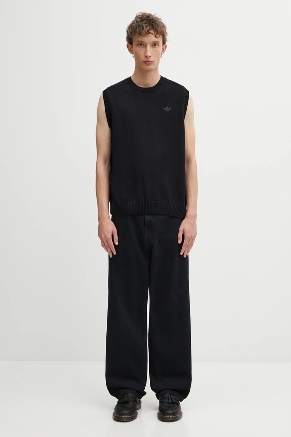Γιλέκο adidas Originals P Ess Knit Vest JY2651 μαύρο