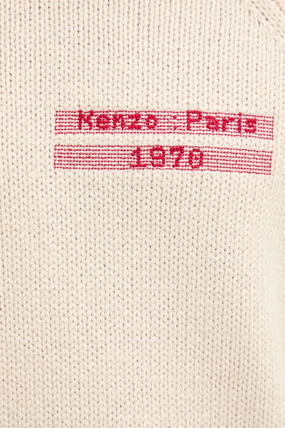 Μάλλινη μπλουζα Kenzo FF65PU7453CF μπεζ