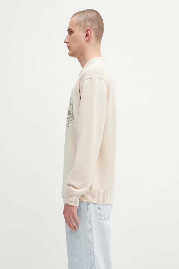 Drôle de Monsieur pulover de lână La Maille Plateau H.PO190.WO023 bej AW25
