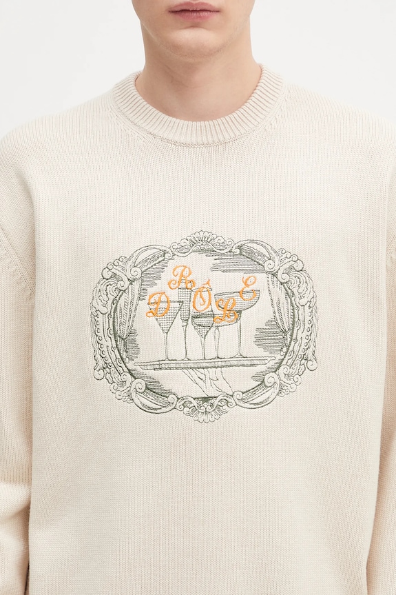 Drôle de Monsieur pulover de lână La Maille Plateau bej H.PO190.WO023