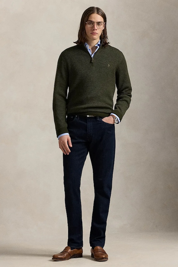 Одежда Шерстяной свитер Polo Ralph Lauren 710948865 зелёный