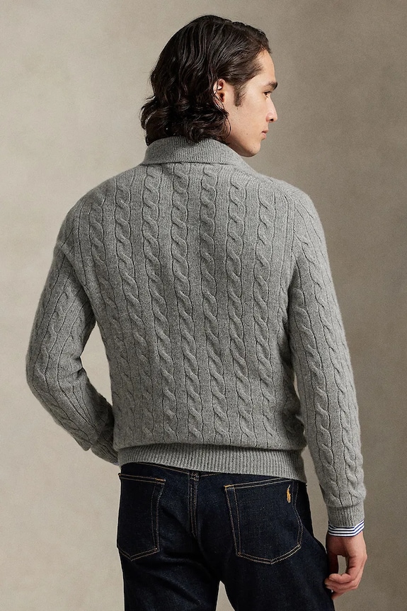 Μάλλινο πουλόβερ Polo Ralph Lauren 710974165 γκρί AW25