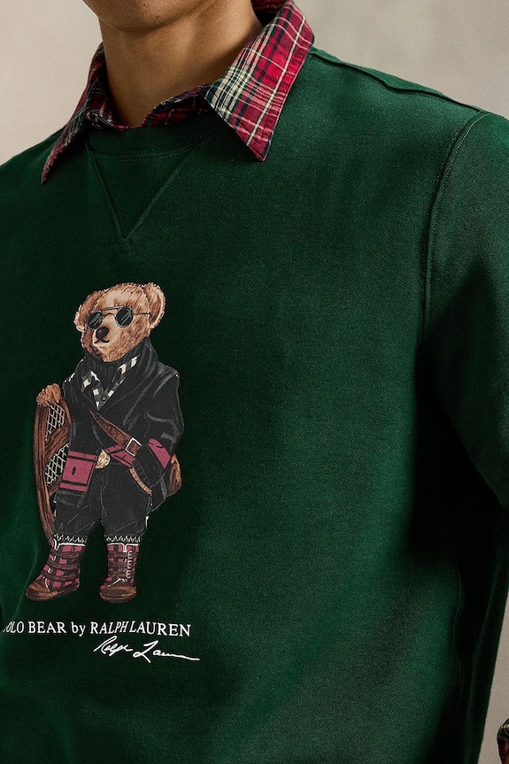 Pamučna dukserica Polo Ralph Lauren zelena 710981794