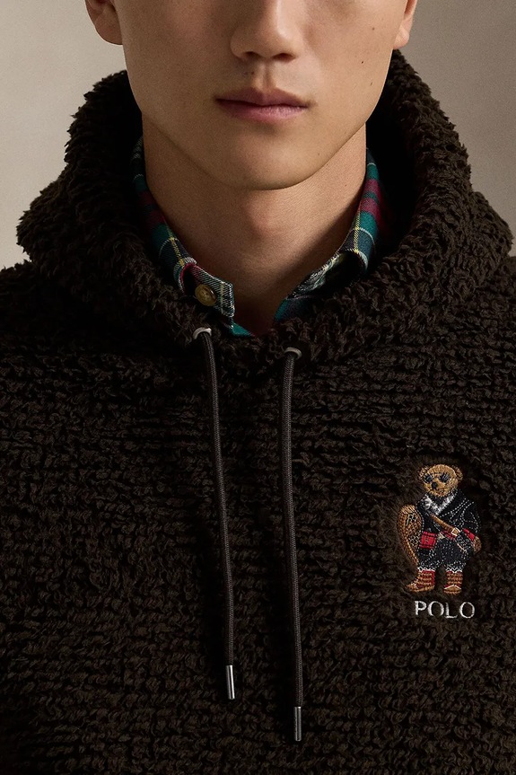 Dukserica od flisa Polo Ralph Lauren smeđa 710981798
