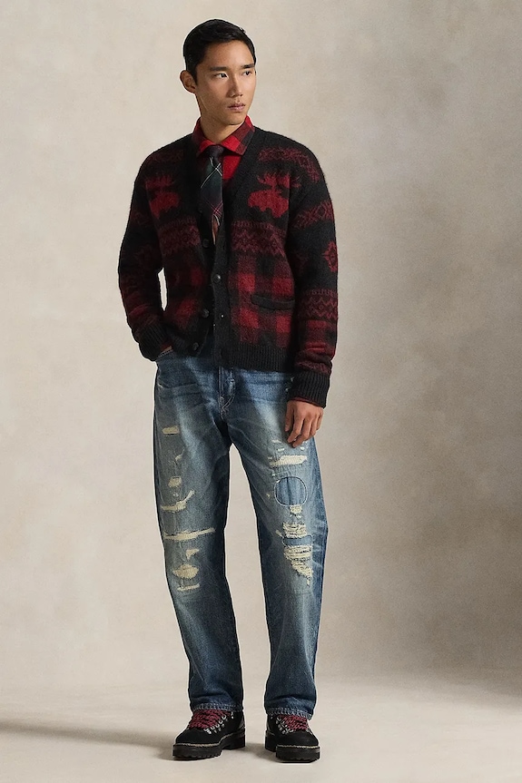 Oblečenie Kardigan s prímesou vlny Polo Ralph Lauren 710982260 burgundské