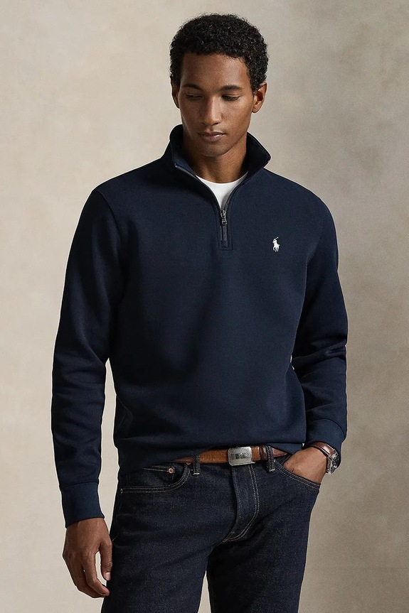 Polo Ralph Lauren пуловер от памук мъжки тъмносин 710P06234