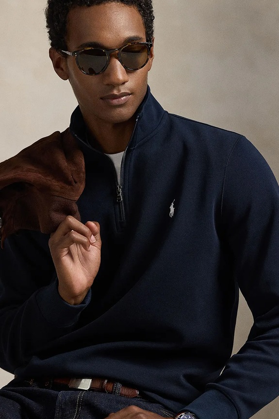 Polo Ralph Lauren пуловер от памук мъжки 710P06234 тъмносин