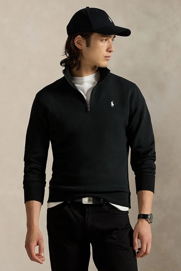 Polo Ralph Lauren sweter męski z bawełną okrągły czarny 710P06234