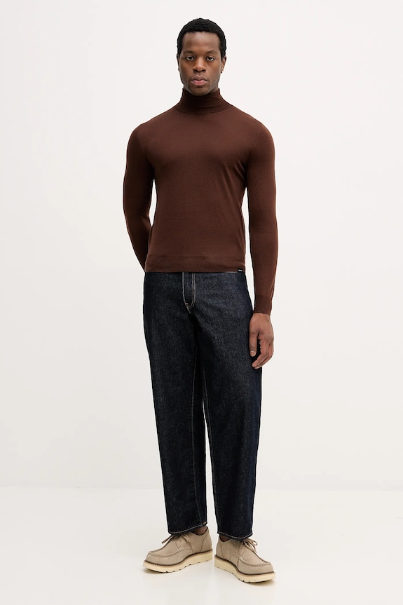 Colmar sweter wełniany 4485.4ZS brązowy AW25