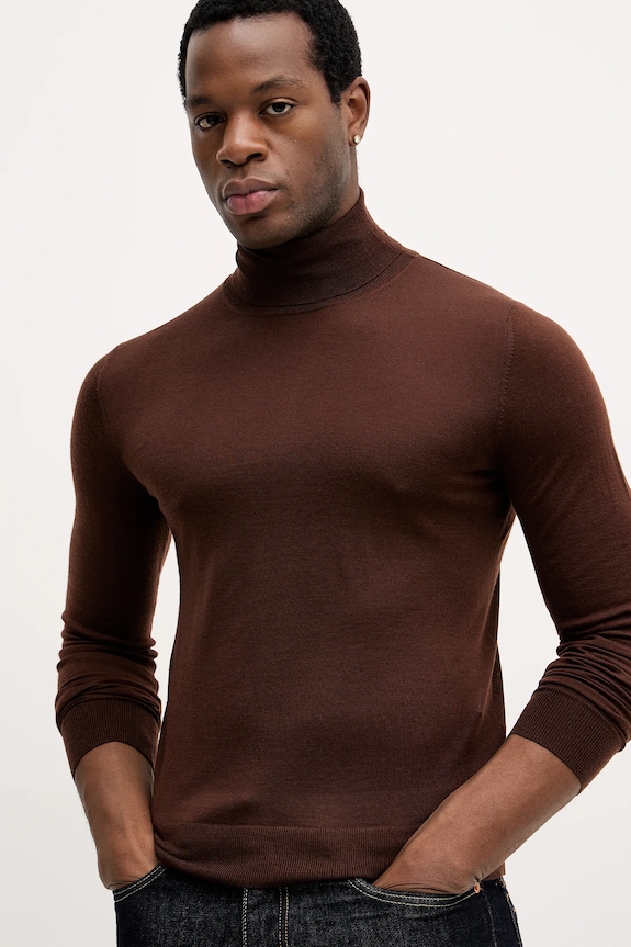 Colmar sweter wełniany brązowy 4485.4ZS