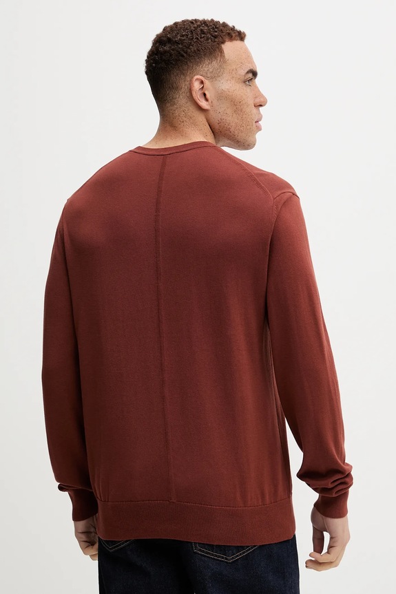 Calvin Klein sweter LV040BM356 pomarańczowy SS26