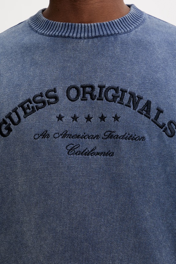 Βαμβακερό πουλόβερ Guess Originals M5BR01.Z3P41 σκούρο μπλε