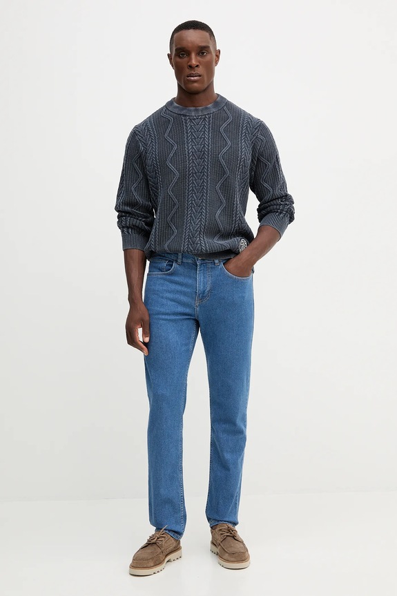 Pepe Jeans pamut pulóver PM7000001 sötétkék AW25