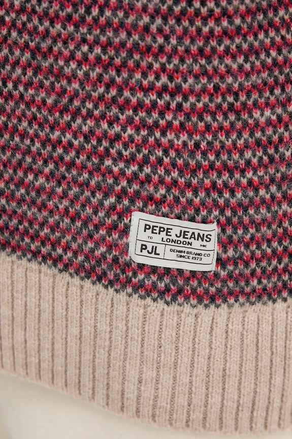 Pepe Jeans sweter z domieszką wełny PM7000017 czerwony