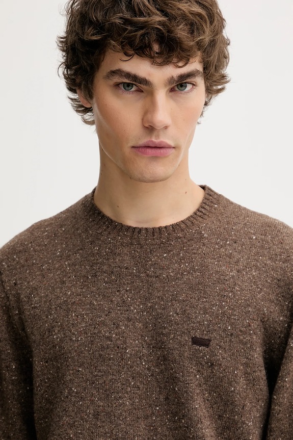 Levi's maglione con lana marrone A4320.0027