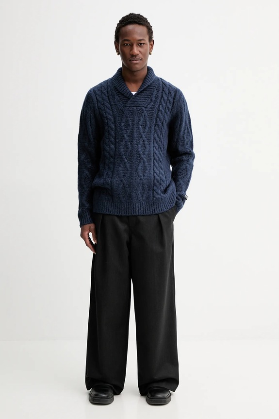 Levi's sweter z domieszką wełny 003TT niebieski AW25