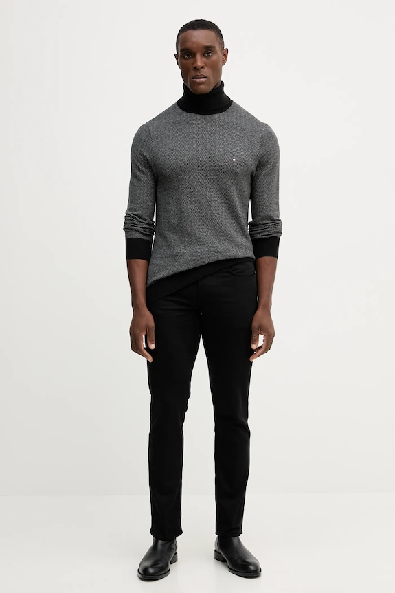 Tommy Hilfiger pulover din amestec de lână MW0MW40446 gri AW25