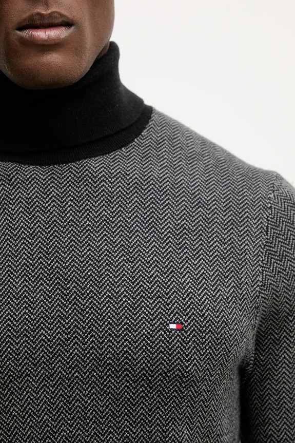 Tommy Hilfiger pulover din amestec de lână MW0MW40446 gri