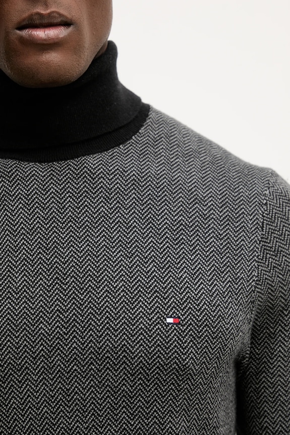 Tommy Hilfiger pulover din amestec de lână MW0MW40446 gri