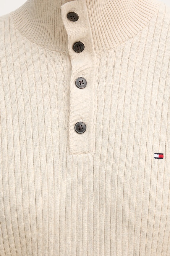 Tommy Hilfiger sweter z domieszką kaszmiru MW0MW40447 beżowy