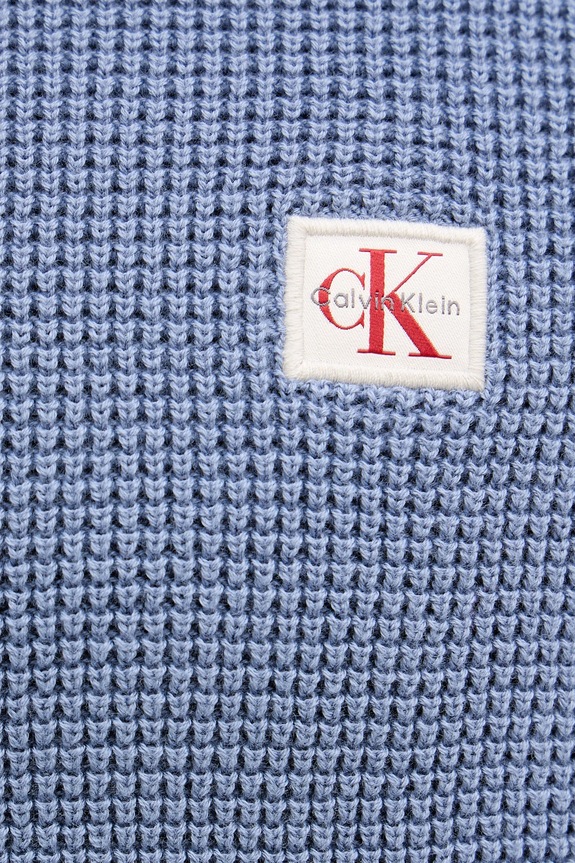 Calvin Klein Jeans pamut pulóver LV04RD313G kék
