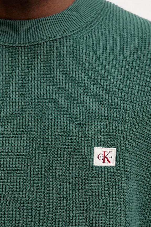 Calvin Klein Jeans pulover za muškarce od pamuka LV04RD313G tirkizna
