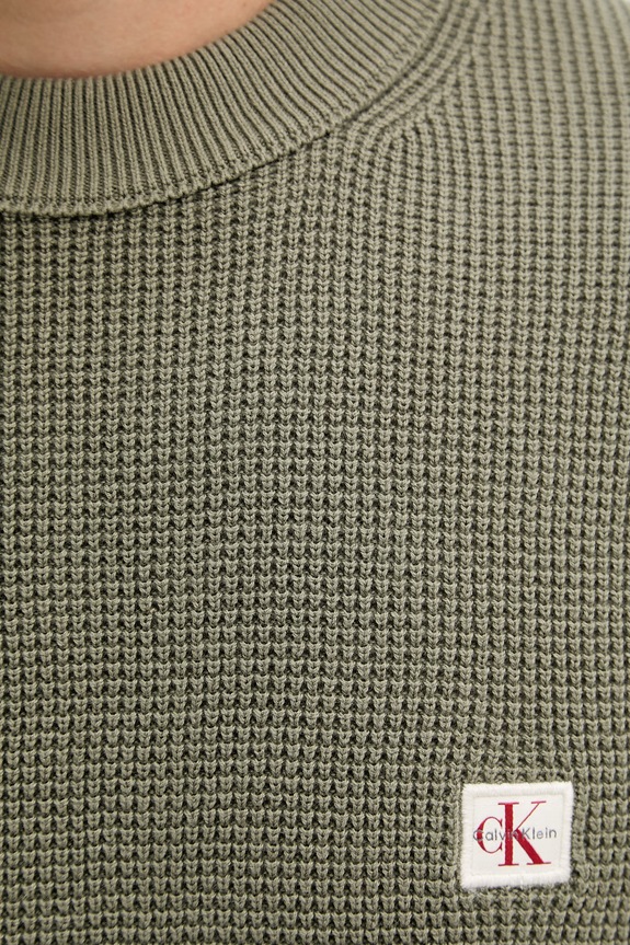 Calvin Klein Jeans svetr pánský bavlněný LV04RD313G zelená