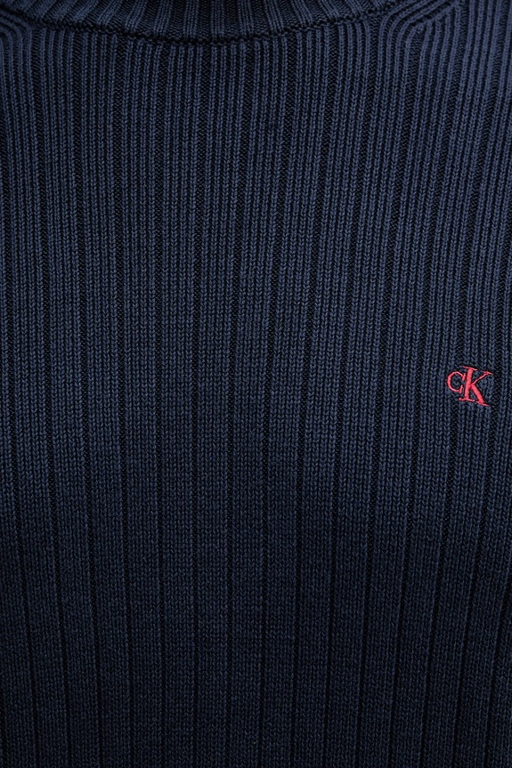 Βαμβακερό πουλόβερ Calvin Klein Jeans LV04RD314G σκούρο μπλε