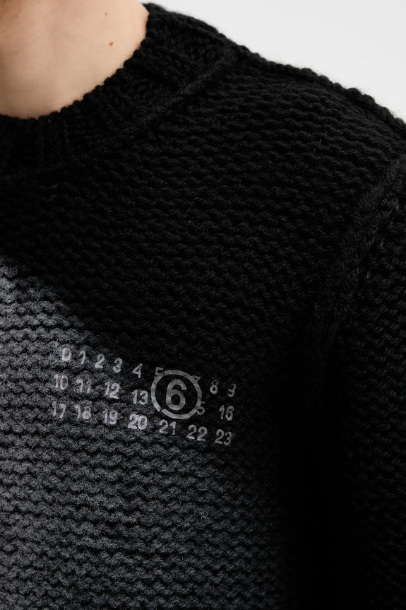 MM6 Maison Margiela gyapjú pulóver SH2HL0029.M13173.900S fekete
