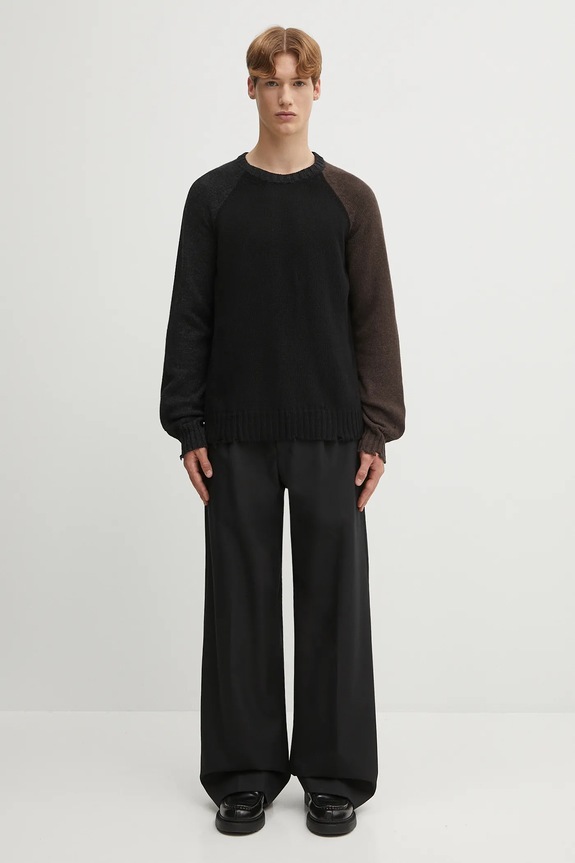 Vlnený sveter MM6 Maison Margiela SH2HL0028.M13160.961 čierna