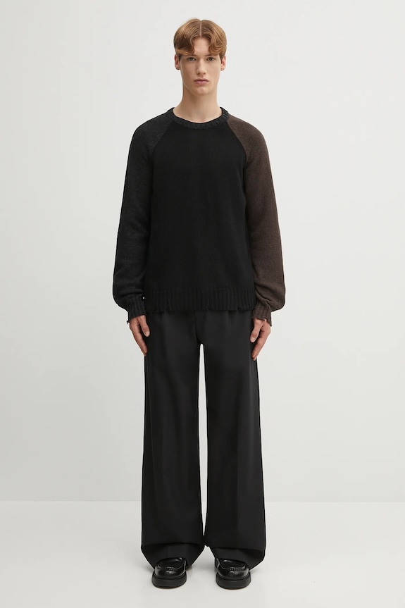 Vlnený sveter MM6 Maison Margiela SH2HL0028.M13160.961 čierna
