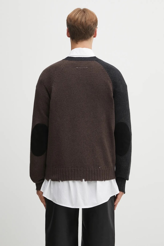 Ρούχα Μάλλινη ζακέτα MM6 Maison Margiela SH2HP0013.M13160.961 μαύρο