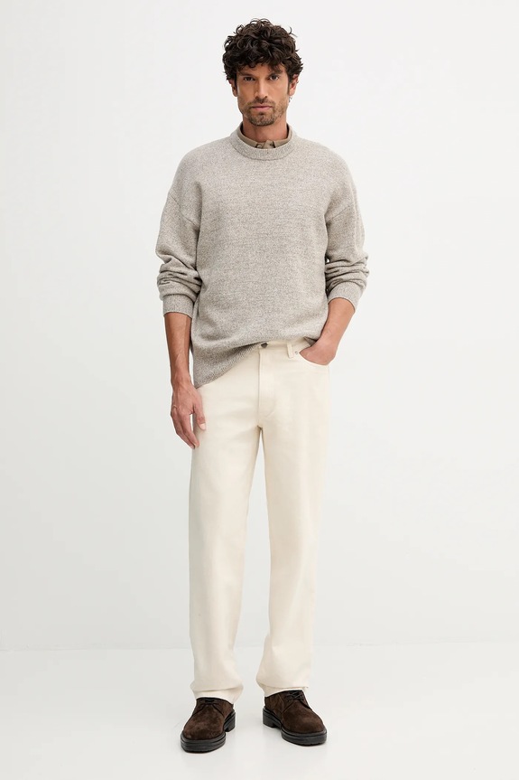 Vlnený sveter BOSS C-Hercole 50550001 béžová AW25