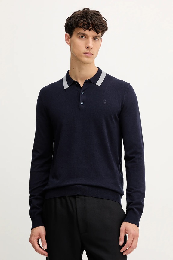 Trussardi maglione colletto abbottonato blu navy M0198000021N