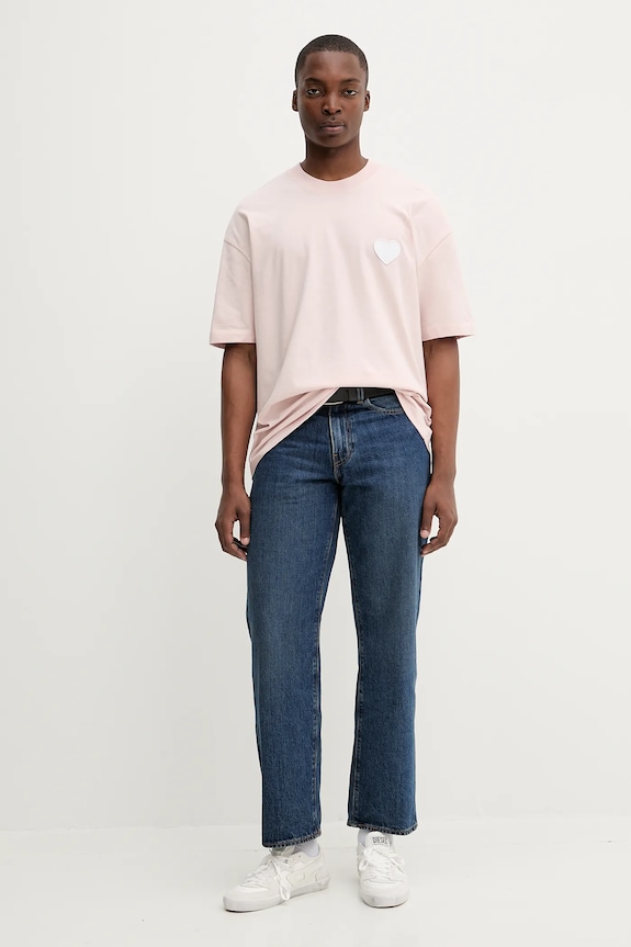 AllSaints tricou din bumbac LOVER M041JC roz SS26