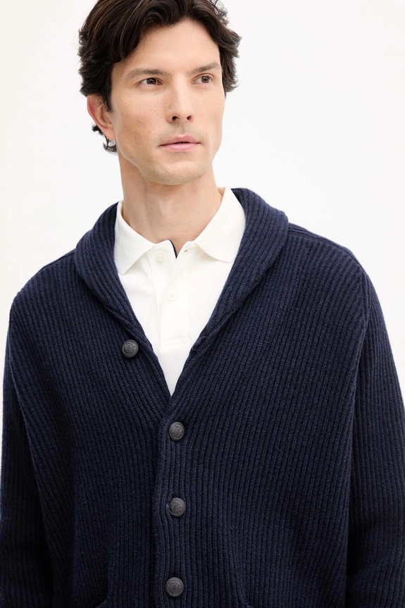 Paul&Shark gyapjú kardigán sötétkék 15311248