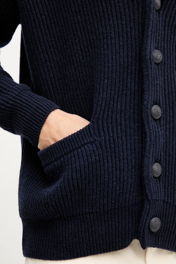 Paul&Shark gyapjú kardigán 15311248 sötétkék