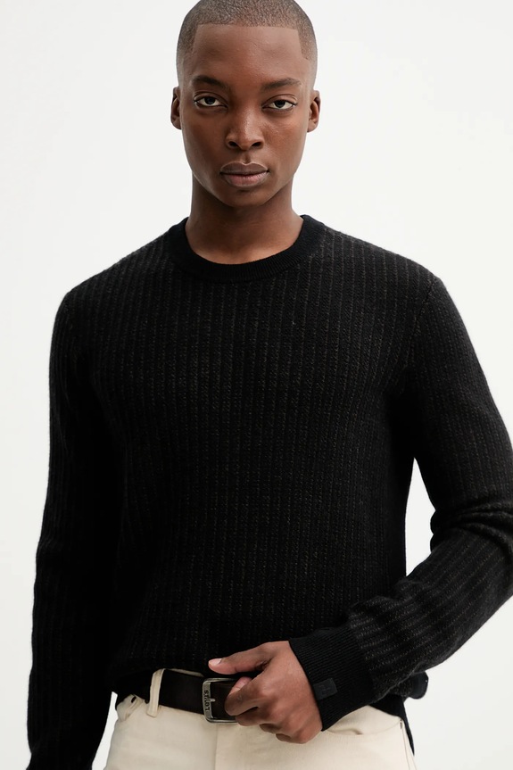 Rag & Bone pulover de lână negru RH2325F6MWL