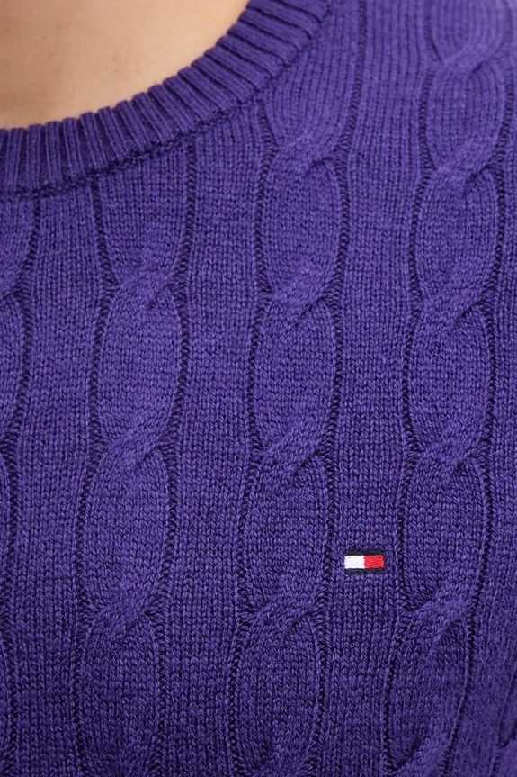 Vlnený sveter Tommy Hilfiger MW0MW40442 fialová