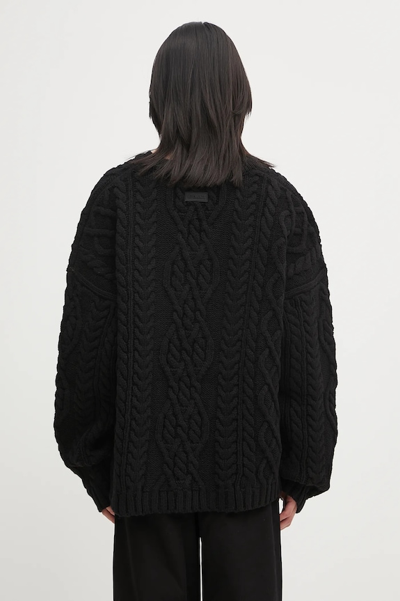 Clothing VETEMENTS woolen jumper Cable-Knit UH76KN600B black