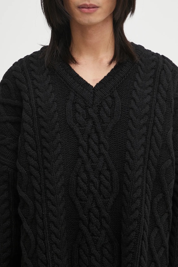 VETEMENTS woolen jumper Cable-Knit black UH76KN600B