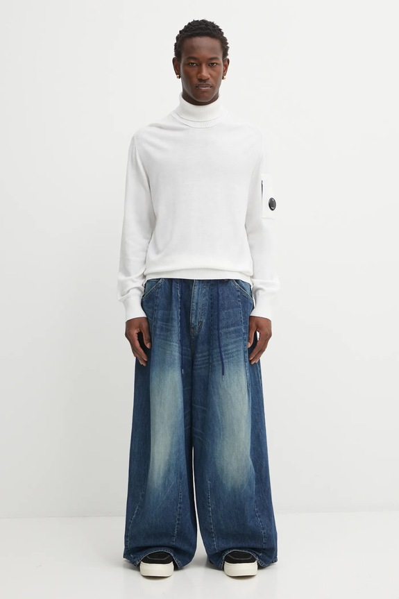 Μάλλινη μπλουζα C.P. Company 19CMKN035A005528A μπεζ