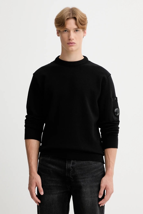 C.P. Company maglione semplice nero 19CMKN238A110432A