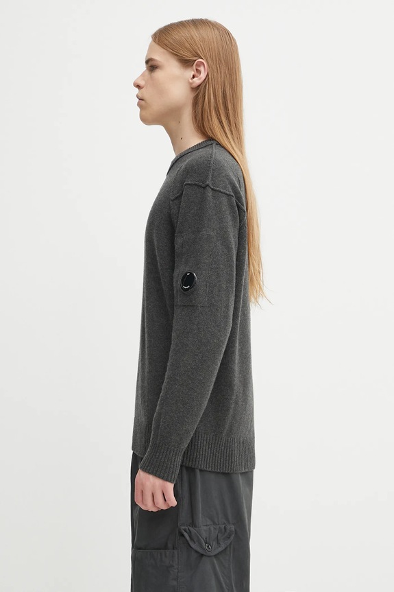 C.P. Company wool blend jumper 19CMKN707A110149A gray AW25